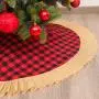 Nappe de Noël à carreaux rouges, décorations de scène de Noël, décoration d'arbre de Noël, tablier d'artisanat de Noël. Nappe de Noël à carreaux rouges, décorations de scène de Noël, décoration d'arbre de Noël, tablier d'artisanat de Noël.
