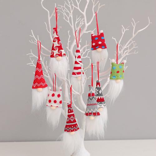 Christmas decoration supplies spherical pointed hat faceless doll pendant creative old man dwarf Rudolph doll small hanging