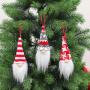 Christmas decoration supplies spherical pointed hat faceless doll pendant creative old man dwarf Rudolph doll small hanging