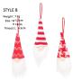 Christmas decoration supplies spherical pointed hat faceless doll pendant creative old man dwarf Rudolph doll small hanging