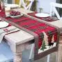 Tissée en maille scandinave, chemin de table créatif pour Noël, décoration de restaurant, nappe de table, chemins de table pour thé. Tissée en maille scandinave, chemin de table créatif pour Noël, décoration de restaurant, nappe de table, chemins de table pour thé.