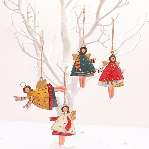 Christmas decoration creative wrought iron handmade painted angel girl pendant Christmas tree pendant accessories supplies Christmas decoration creative wrought iron handmade painted angel girl pendant Christmas tree pendant accessories supplies