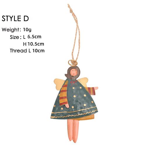 Christmas decoration creative wrought iron handmade painted angel girl pendant Christmas tree pendant accessories supplies Christmas decoration creative wrought iron handmade painted angel girl pendant Christmas tree pendant accessories supplies