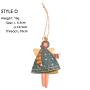 Christmas decoration creative wrought iron handmade painted angel girl pendant Christmas tree pendant accessories supplies