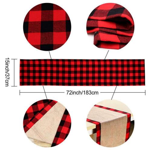 Double New Christmas Decorations Plaid Cloth Table Banner Holiday Home Decoration Red and Black Tablecloth Tablecloth Mat Double New Christmas Decorations Plaid Cloth Table Banner Holiday Home Decoration Red and Black Tablecloth Tablecloth Mat