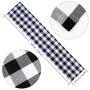 Double New Christmas Decorations Plaid Cloth Table Banner Holiday Home Decoration Red and Black Tablecloth Tablecloth Mat