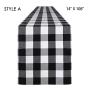 Double New Christmas Decorations Plaid Cloth Table Banner Holiday Home Decoration Red and Black Tablecloth Tablecloth Mat