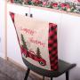 Christmas decoration seat cover car dining table chair household seat cover Christmas chair cover linen handicraft