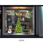 Weihnachts-Nicht-Klebe-Elektrostatik-Aufkleber für den Einzelhandels-Shop-Fensterdeko, Party-Dekoration, Hotel-Weihnatsfeer-Dekorationsartikel Großhandelsproduzenten