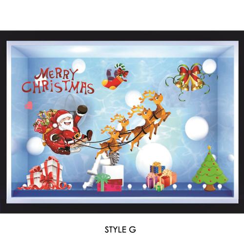 Christmas non-adhesive electrostatic stickers shopping mall window decoration party hotel Christmas atmosphere decoration supplies manufacturers wholesale Christmas non-adhesive electrostatic stickers shopping mall window decoration party hotel Christmas atmosphere decoration supplies manufacturers wholesale