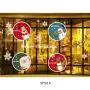 Weihnachts-Nicht-Klebe-Elektrostatik-Aufkleber für den Einzelhandels-Shop-Fensterdeko, Party-Dekoration, Hotel-Weihnatsfeer-Dekorationsartikel Großhandelsproduzenten