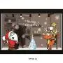 Weihnachts-Nicht-Klebe-Elektrostatik-Aufkleber für den Einzelhandels-Shop-Fensterdeko, Party-Dekoration, Hotel-Weihnatsfeer-Dekorationsartikel Großhandelsproduzenten