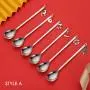 Creative ins Christmas stainless steel tableware spoon coffee stirring dessert spoon with hand gift portable gift set of 6pcs Creative ins Christmas stainless steel tableware spoon coffee stirring dessert spoon with hand gift portable gift set of 6pcs