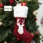 2020 Weihnachtsstrumpf-Geschenketuiß Kenaf-Hirsch-Stickerei Weihnachtsstrumpf Geschenke Weihnachtsanhänger