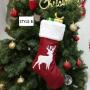 2020 Christmas socks gift bag kenaf elk embroidery Christmas socks Christmas gifts Christmas pendants