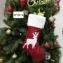 2020 Weihnachtsstrumpf-Geschenketuiß Kenaf-Hirsch-Stickerei Weihnachtsstrumpf Geschenke Weihnachtsanhänger