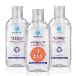 Portable Mini Alcohol Free Antibacterial Waterless Hand Sanitizer (100 ML,3Pack)