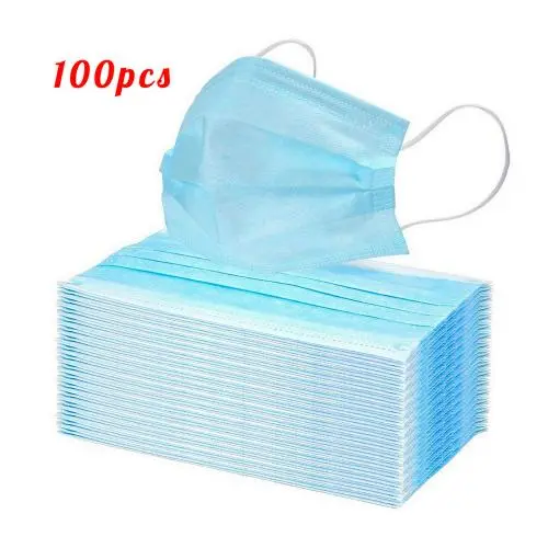 Disposable Surgical Mask Dust Breathable Earloop Antiviral Face Mask, Medical Sanitary Surgical Mask Thick 3-Layer Masks, 100 pcs Disposable Surgical Mask Dust Breathable Earloop Antiviral Face Mask, Medical Sanitary Surgical Mask Thick 3-Layer Masks, 100 pcs