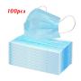 Disposable Surgical Mask Dust Breathable Earloop Antiviral Face Mask, Medical Sanitary Surgical Mask Thick 3-Layer Masks, 100 pcs