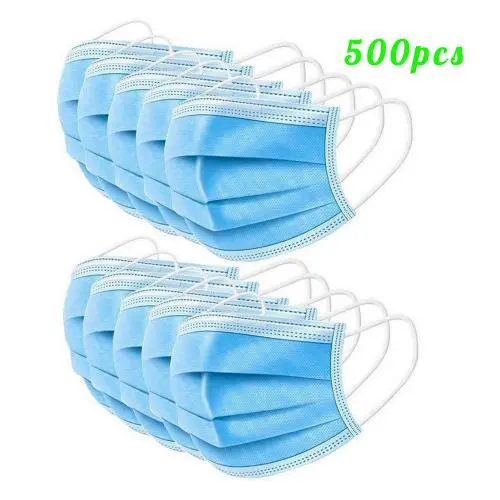 500 Pièces de Masques Faciaux Jetables, Masques Chirurgicaux Jetables, Respirants, Avec Boucle d'Oreille, Antiviraux, Masques Faciaux Confortables, Masques Chirurgicaux Hygiéniques en 3 Couches. 500 Pièces de Masques Faciaux Jetables, Masques Chirurgicaux Jetables, Respirants, Avec Boucle d'Oreille, Antiviraux, Masques Faciaux Confortables, Masques Chirurgicaux Hygiéniques en 3 Couches.