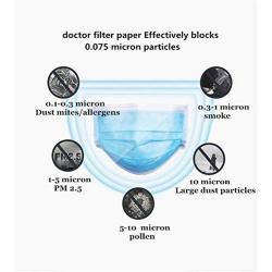 Disposable Face Masks, Earloop Respirator Mask for Personal Health, Anti Pollution Non Woven Safety 3-Layer Mask(250pcs)