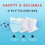 1000 pcs Disposable Face Mask Safety Mask Dust for Medical Dental Salon and Personal Health, 3-Ply Ear Loop