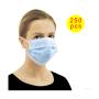 Disposable Face Masks with Elastic Ear Loop 3 Ply Breathable and Comfortable Dust Mask Daily Personal Health Mask(Pack of 250pcs)