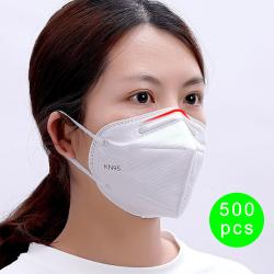 N95 500Pcs 4-Layers Mouth Mask Dust Mask Anti Pollution Military Grade Washable Cotton Masks KN95 Masks Anti PM2.5 Activated Carbon Filter Protective Filter Breathable Mask for Germ Protection