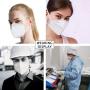 100Pcs Medical Antiviral Face Masks - N95 Dust Breathable Earloop Comfortable Sanitary Surgical Mask Thick 4-Layer Masks (White)