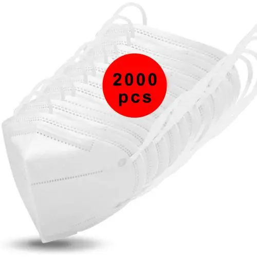 2000 Stück N95 Partikelfiltermedizinische Maske, Antiviren-Gesichtmaske, Luftfiltermasken gegen Staub, chirurgische Sicherheitsgesichtsmaske