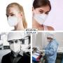 50 Pcs N95 Mask Medical Sanitary Surgical Mask Dust Breathable Earloop 4-Layer Masks Antiviral Face Mask,White