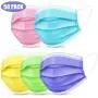 ZTANPS Face Mask,Pack of 50 Disposable Face Mask for Men & Women (5 Color)