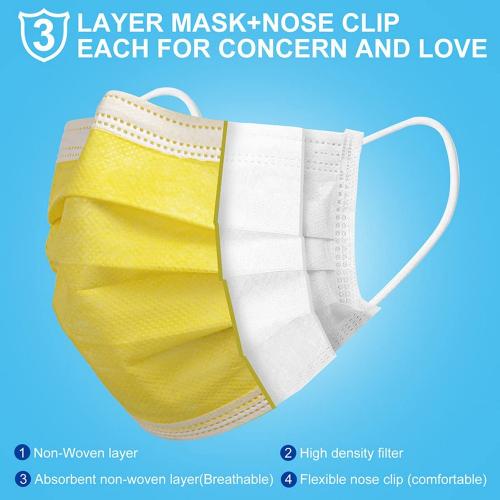 ZTANPS Face Mask,Pack of 50 Disposable Face Mask for Men & Women (5 Color) ZTANPS Face Mask,Pack of 50 Disposable Face Mask for Men & Women (5 Color)
