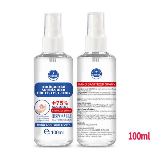 100ml 75% alcohol spray Hand Sanitizer Alcohol Moisturizing Hand Sanitizer Spray  Air shipping to Japan, Sea Freight To USA, European