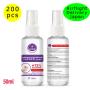 50ml 75% Alkohol-Spray, MSDS-Zertifikat, 100ML Rinse-free 75% Alkohol Handgel-Spray, 200pcs Luftfracht nach Japan, Seefahrt nach USA, Europa