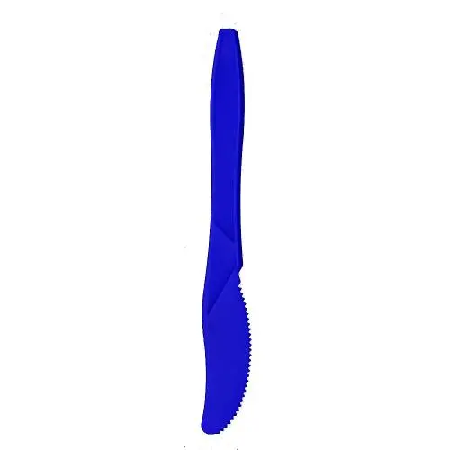 Couteaux en plastique résistant et jetables, parfaits pour un usage quotidien, à la maison, au bureau, pour fêtes, pique-niques ou événements en extérieur – Bleu foncé, 96 pièces Couteaux en plastique résistant et jetables, parfaits pour un usage quotidien, à la maison, au bureau, pour fêtes, pique-niques ou événements en extérieur – Bleu foncé, 96 pièces
