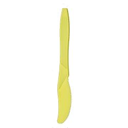 Disposable Heavy Duty Plastic Knives, Great for Every Day Use, Home, Office, Party, Picnics, or Outdoor Events-Yellow 96pcs