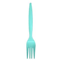 Heavy-Weight Blue Plastic Forks, Durable, Disposable, Box of 96pcs