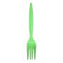 Heavy-Weight Green Plastic Forks, Durable, Disposable, Box of 96pcs