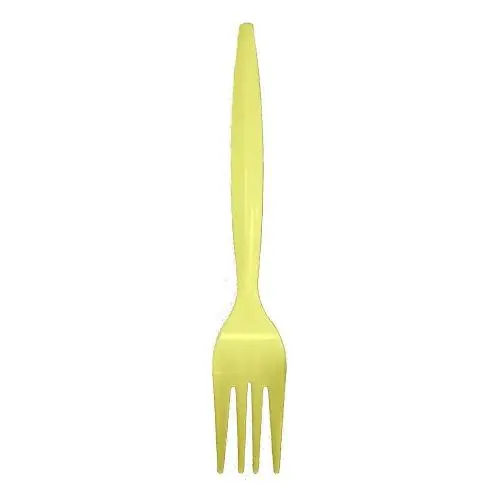 Heavy-Weight Yellow Plastic Forks, Durable, Disposable, Box of 96pcs Heavy-Weight Yellow Plastic Forks, Durable, Disposable, Box of 96pcs