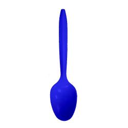 Disposable 96-Piece Extra Heavy Plastic Cutlery Spoons-Dark Blue