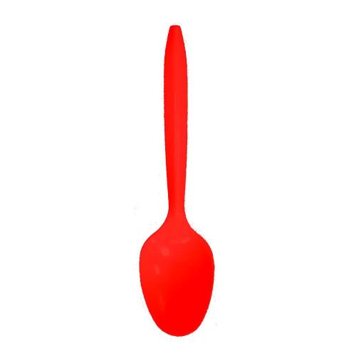 Disposable 96-Piece Extra Heavy Plastic Cutlery Spoons-Red