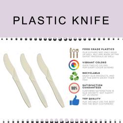 Disposable Heavy Duty Plastic Knives, Great for Every Day Use, Home, Office, Party, Picnics, or Outdoor Events-Yellow 96pcs