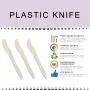 Disposable Heavy Duty Plastic Knives, Great for Every Day Use, Home, Office, Party, Picnics, or Outdoor Events-Yellow 96pcs
