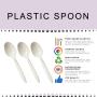 Disposable 96-Piece Extra Heavy Plastic Cutlery Spoons-Red
