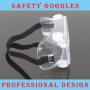 Safety Goggles with universal fit, Safety Glasses with Clear, Fog-Free, Anti-spittle, Anti Scratch and UV Protection Coated Lenses, Spectacles for Eye Protection