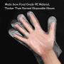 Disposable Poly PE Gloves, 100pcs, Thicker Food Safe Disposable Gloves, Disposable Kitchen Gloves for Cooking, Food Handling, Cleaning, One Size Fits Mos