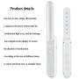 UV Light Sanitizer Wand, Portable UVC Light Disinfector Lamp Chargeable Foldable for Home Hotel Travel Car Kills 99% of Germs Viruses & Bacteria, white