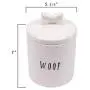 Bouteille à biscuits pour chien en céramique Creative Co-op DA5576 avec poignée en forme d'os, 15 cm de diamètre x 21,6 cm de hauteur, blanche. Bouteille à biscuits pour chien en céramique Creative Co-op DA5576 avec poignée en forme d'os, 15 cm de diamètre x 21,6 cm de hauteur, blanche.