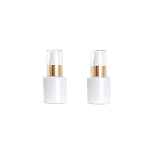 2 Pièces Flacon Doseur de Lotion en Verre Refillable Blanc Perlé Lucide 30ml/1oz pour Émulsion Essence Crème – Contenants de Voyage 2 Pièces Flacon Doseur de Lotion en Verre Refillable Blanc Perlé Lucide 30ml/1oz pour Émulsion Essence Crème – Contenants de Voyage